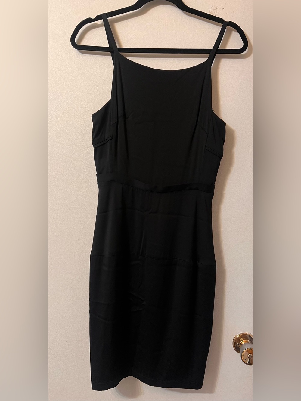 French Connection Black Little Black Dress LBD Spaghetti Strap Size 6 / UK 10